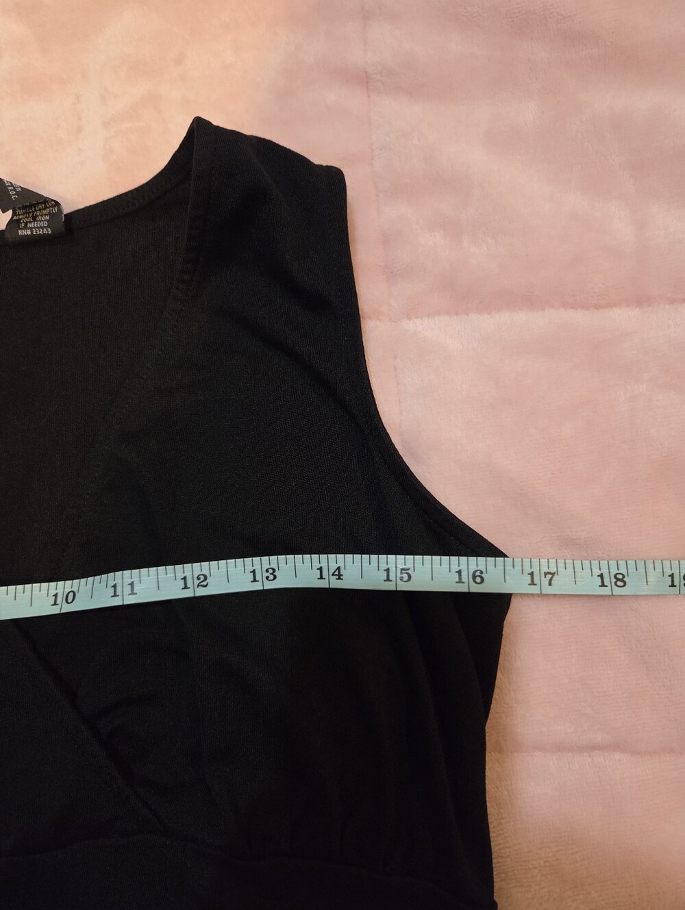 New York & Company Black V Neck PullOver Babydoll Feminine Casual Top Medium - Picture 5 of 6